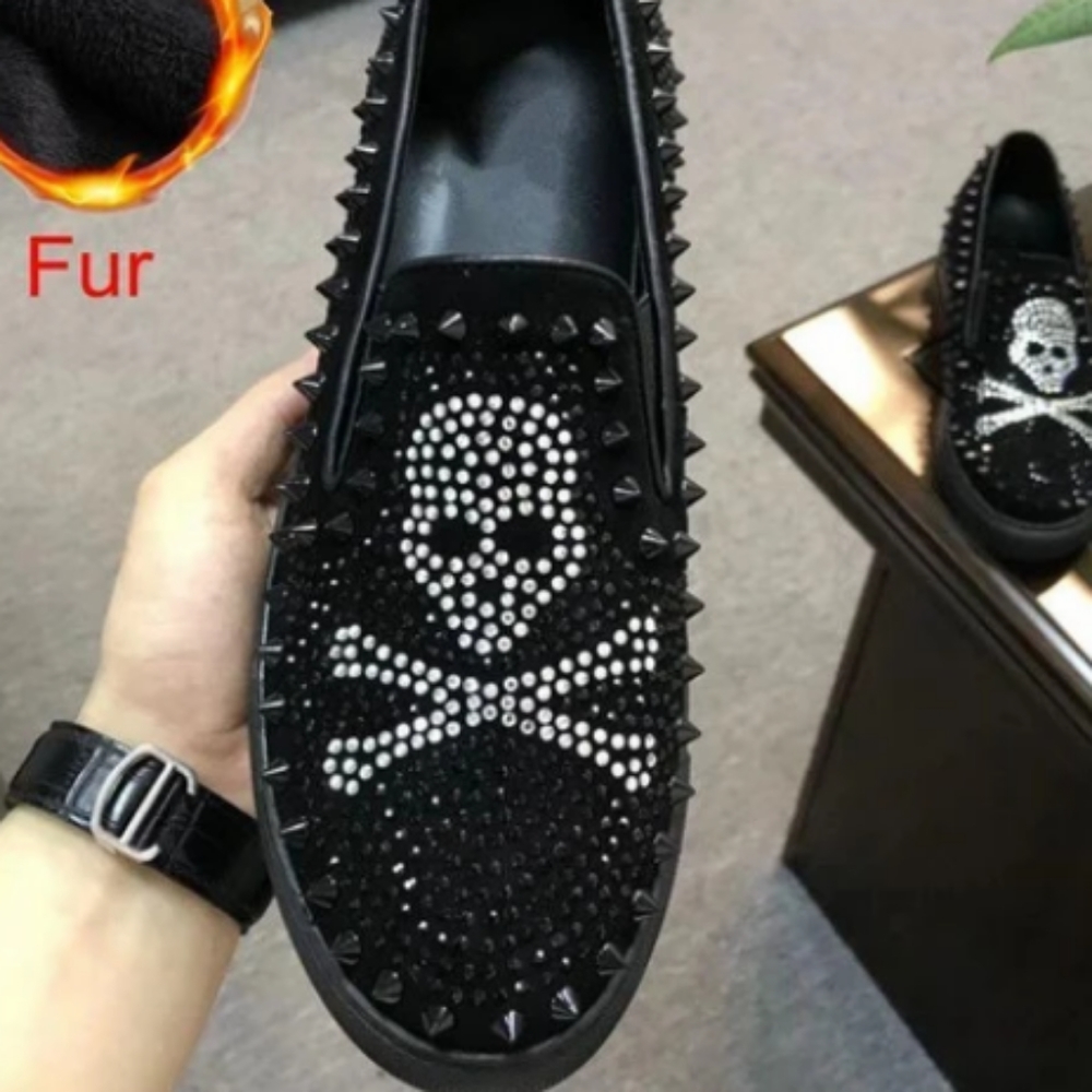 SKULL LOAFERS- MADE OF COWHIDE W/SPiKES